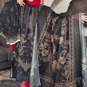 Dubai Silk Three Piece (Black)